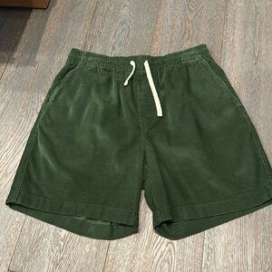 J Crew green corduroy shorts